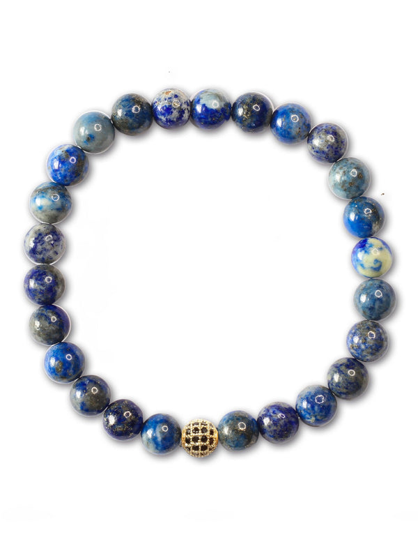 Brazalete Lapislazuli 6mm - Tayrona Accesorios