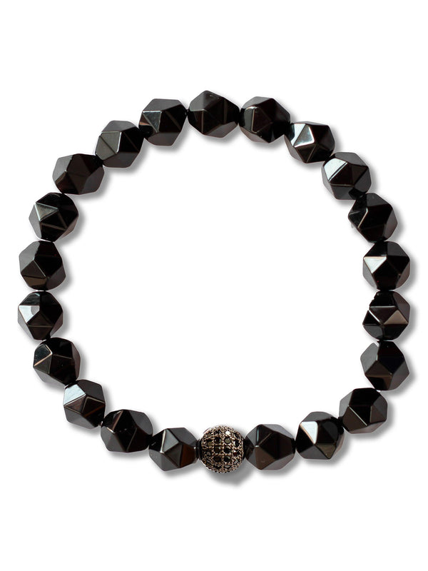 Brazalete Onyx Facetado 8mm - Tayrona Accesorios