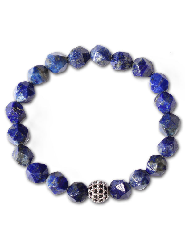 Brazalete Lapislazuli Facetado 8mm - Tayrona Accesorios